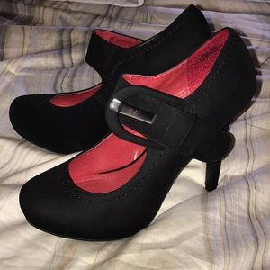 Black & red heels